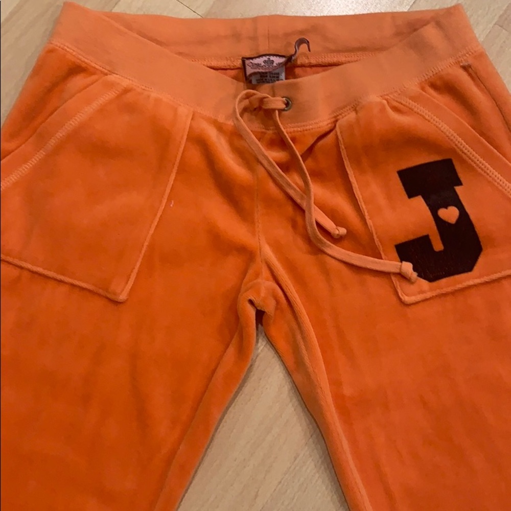 Juicy Couture Orange Bell Bottom Sweatpants S P